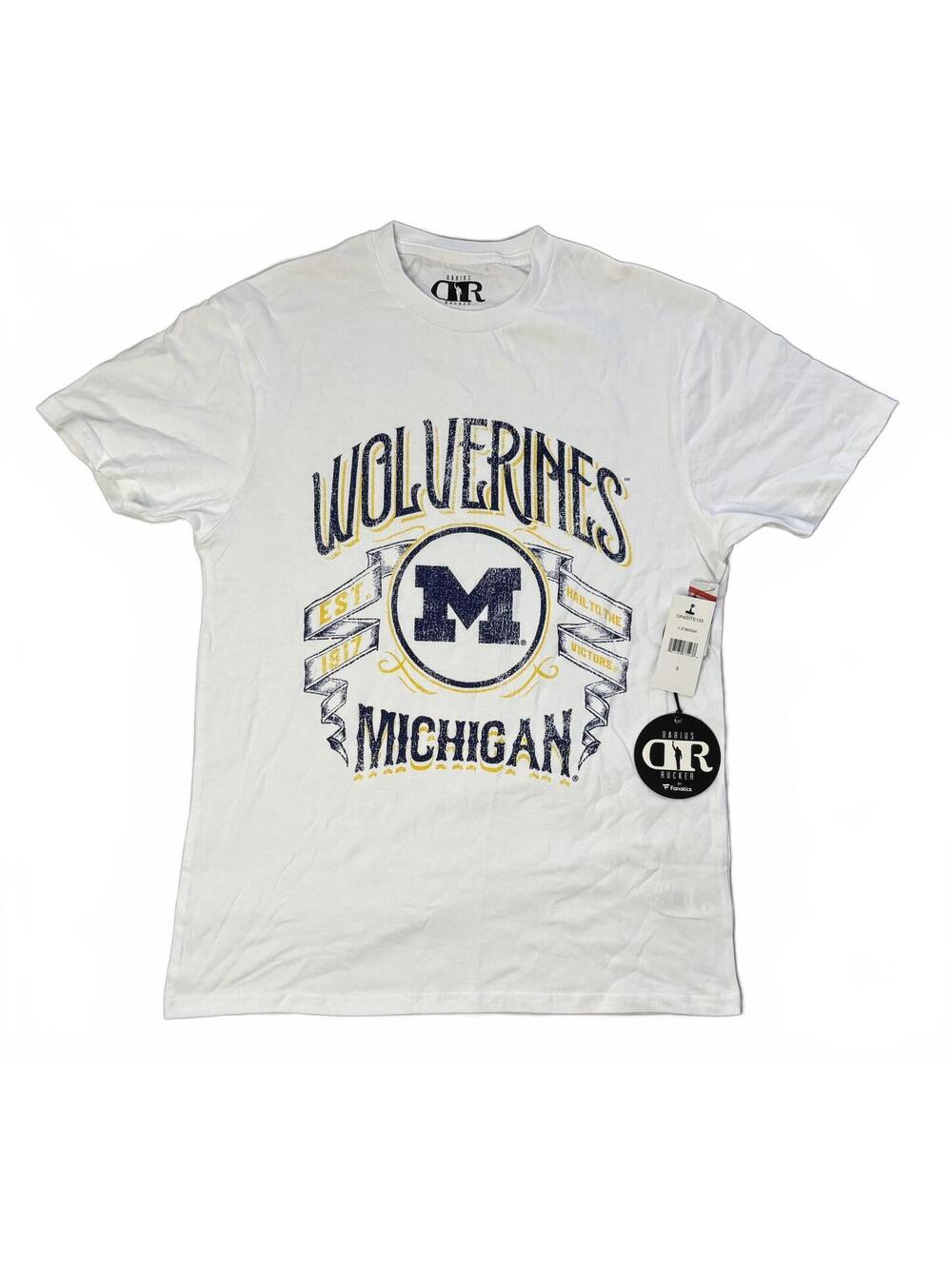 Michigan Wolverines White Shirt Womens Small NWT Darius Rucker
